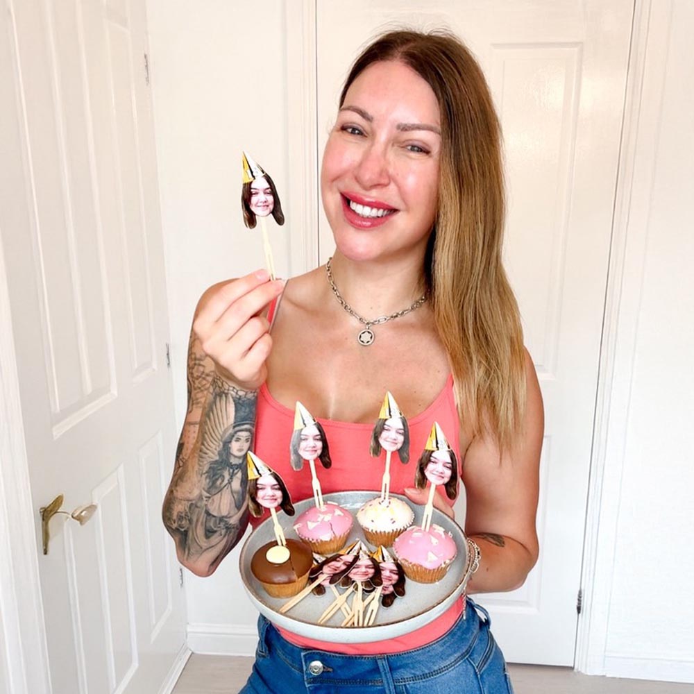 Personalised Photo Birthday Cake Toppers 12 pack