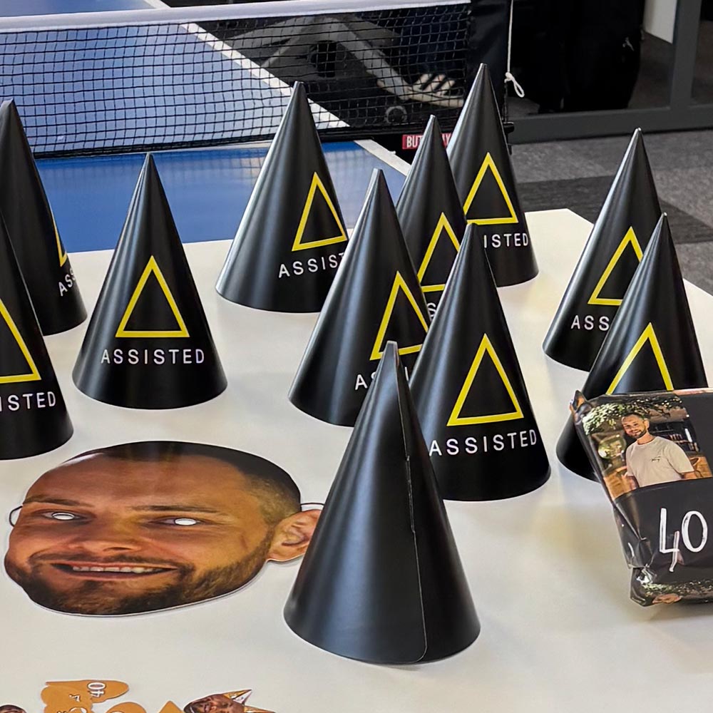 Custom Printed Large Logo Party Hats