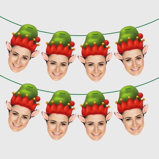 Christmas Elf Hat Face Bunting