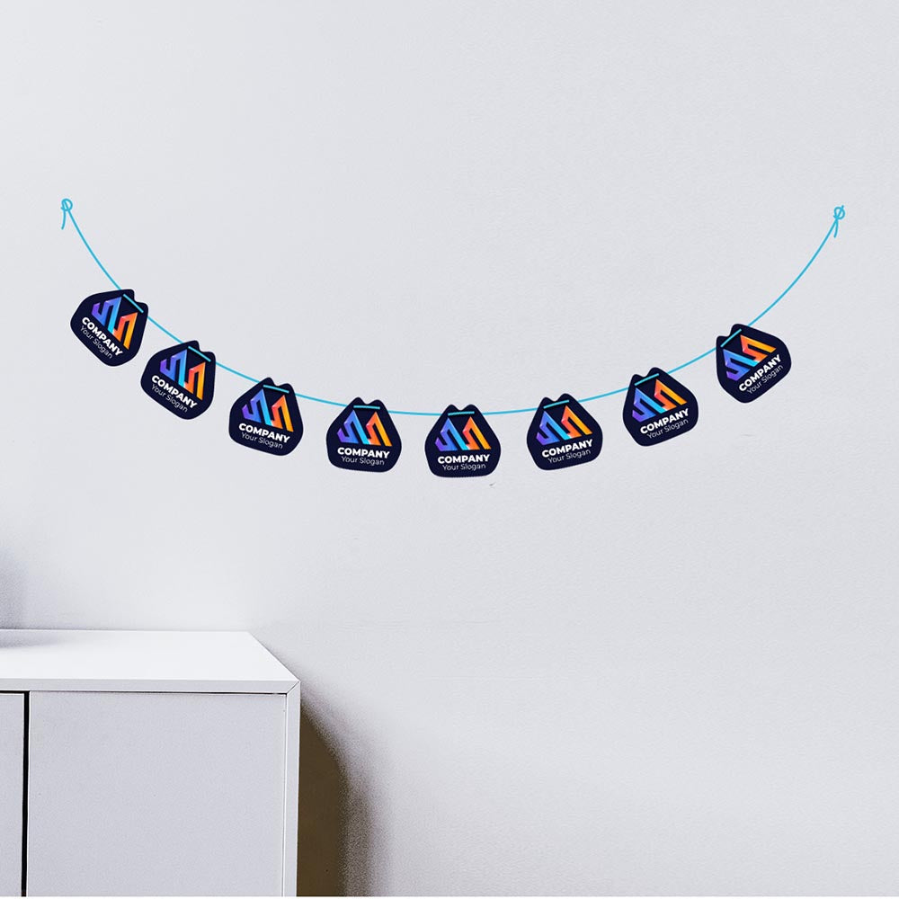 Custom Shaped Branded Bunting Printed Little Things custom-shaped-branded-bunting-printed-little-things