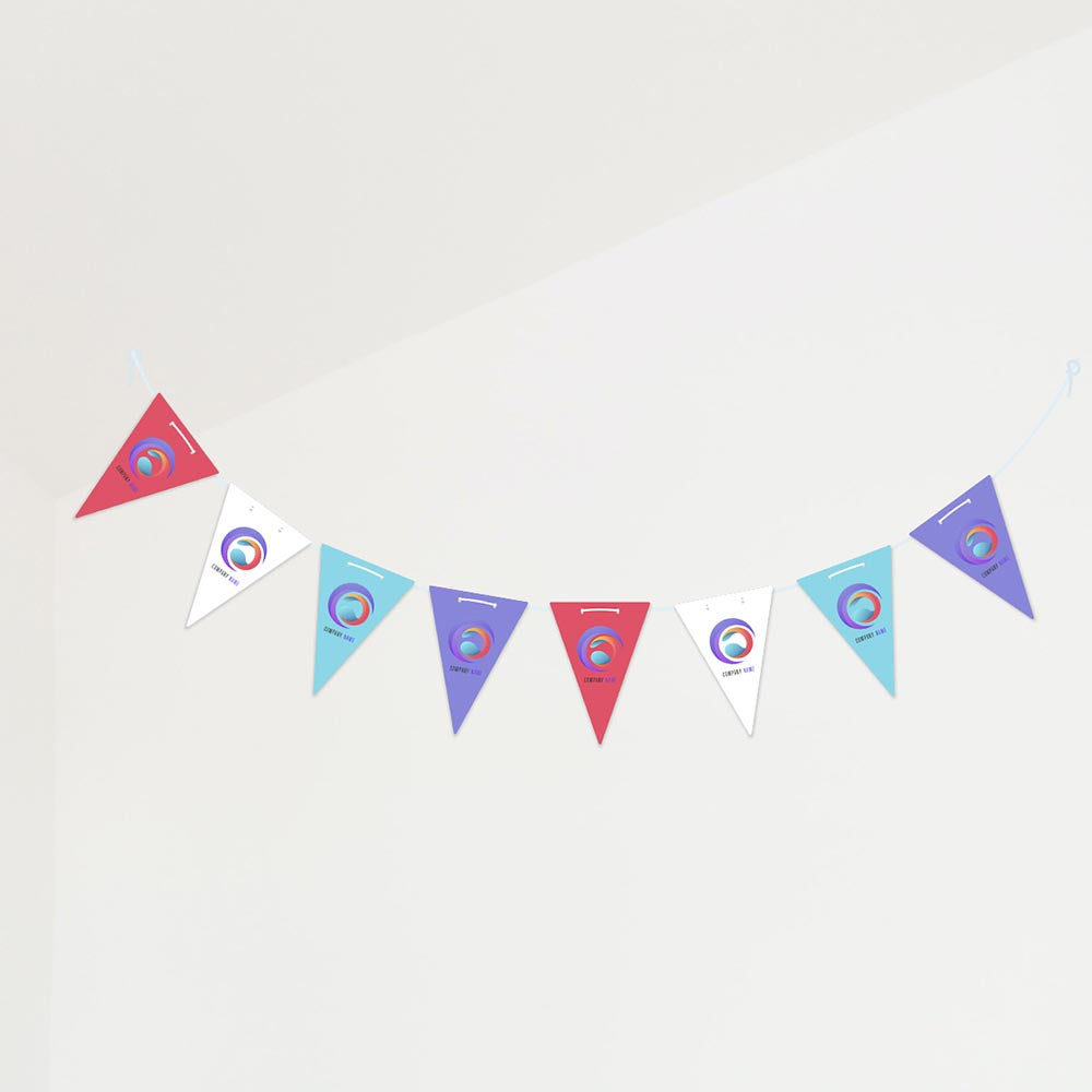 Ready to hang Large Single Sided Custom Multiple Design Bunting