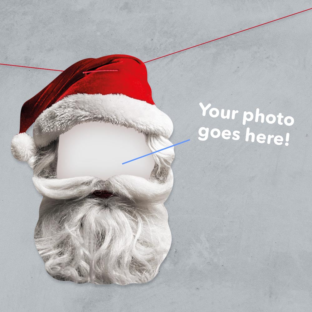 Father Christmas Personalised Face Bunting