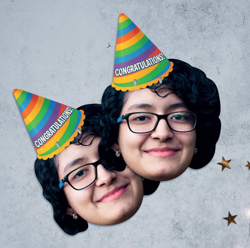 Congratulations Party Hat Face Bunting