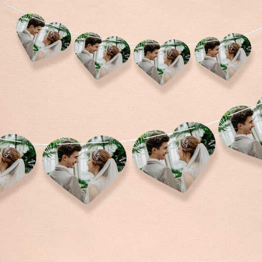 Personalised Photo Bunting Hearts