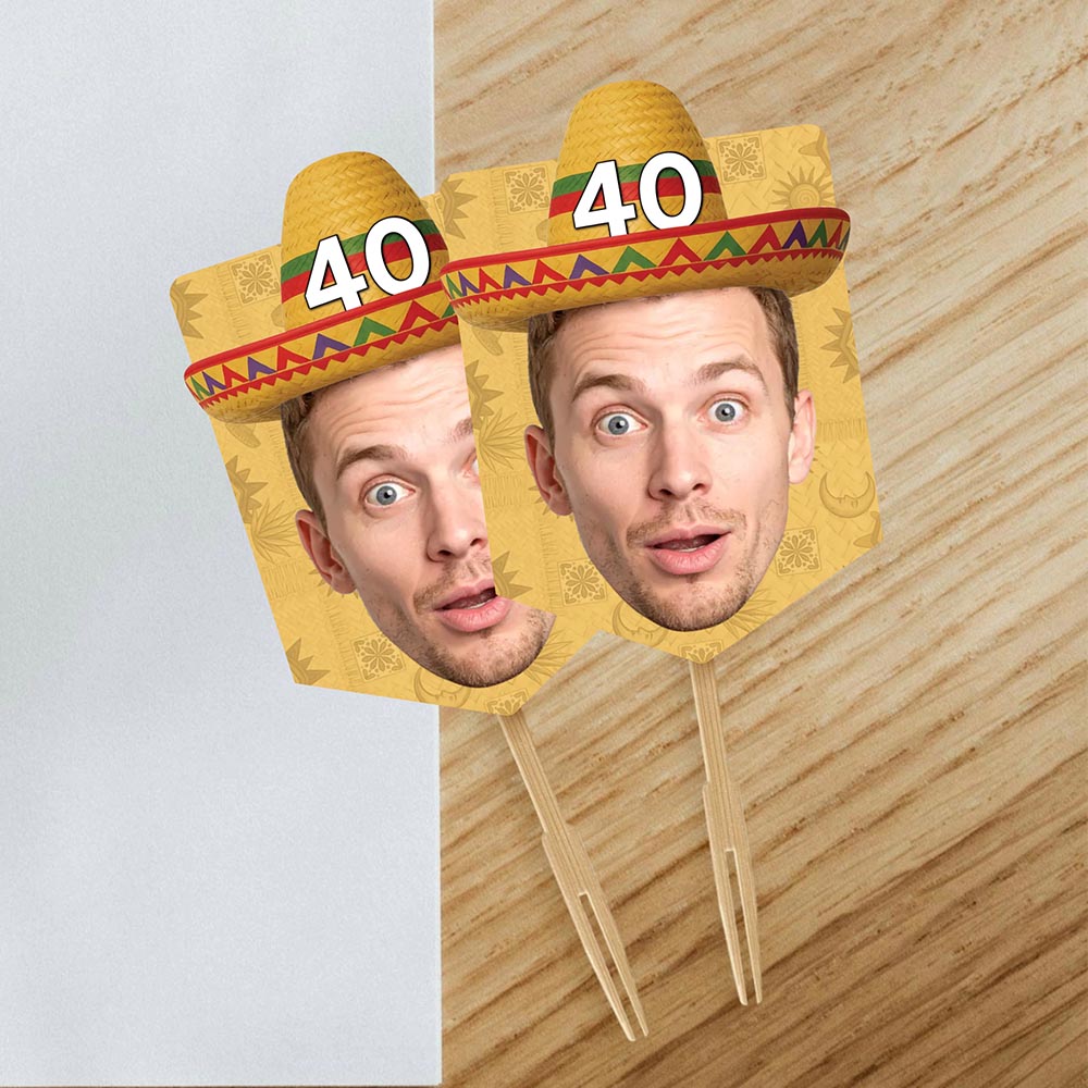 Sombrero Hat Birthday Cake Topper Decorations