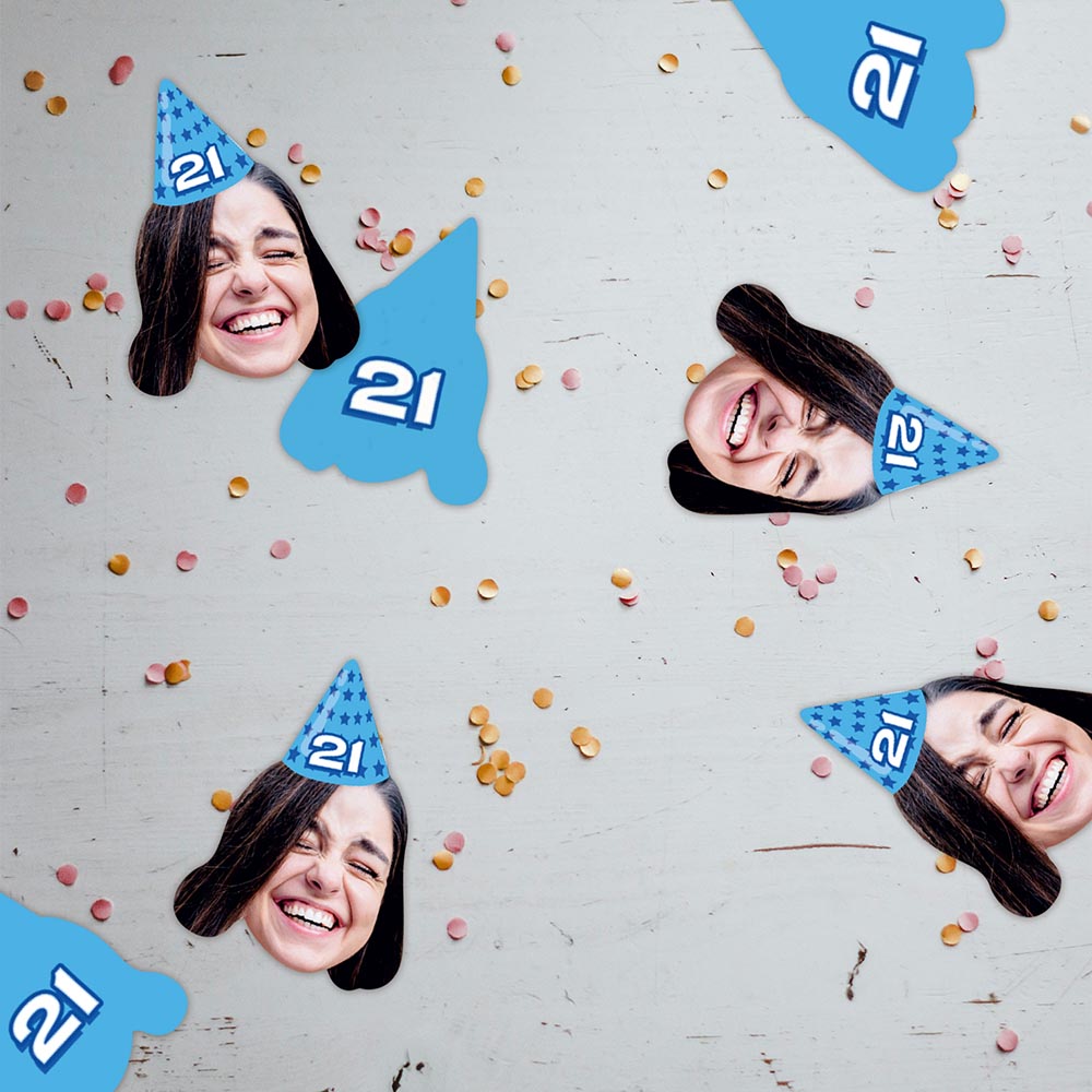 Birthday Party Hat Personalised Face Confetti