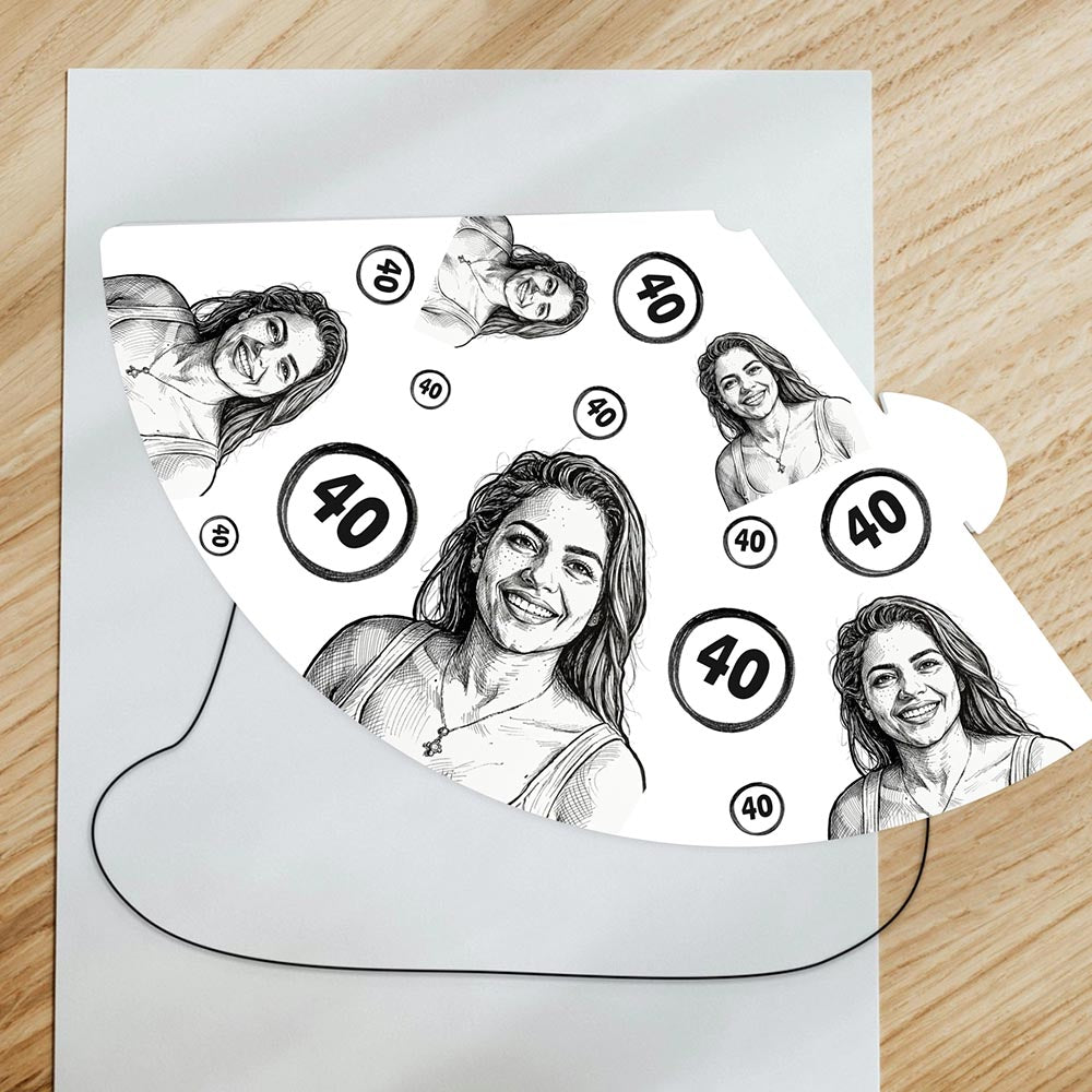 Personalised Birthday Sketch Party Hats