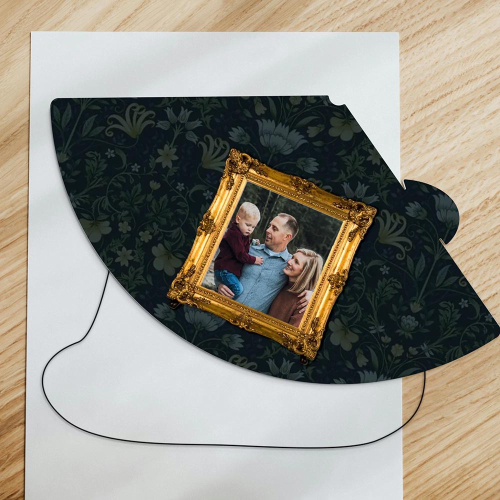 Personalised Antique Gilt Photo Frame Party Hats