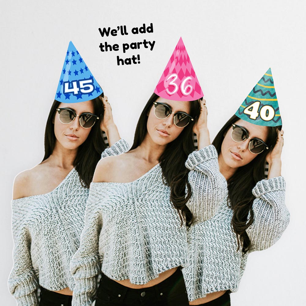 Birthday Personalised Cut Out Party Hat theme