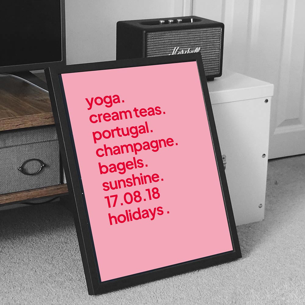 Mother's Day Personalised Text Poster