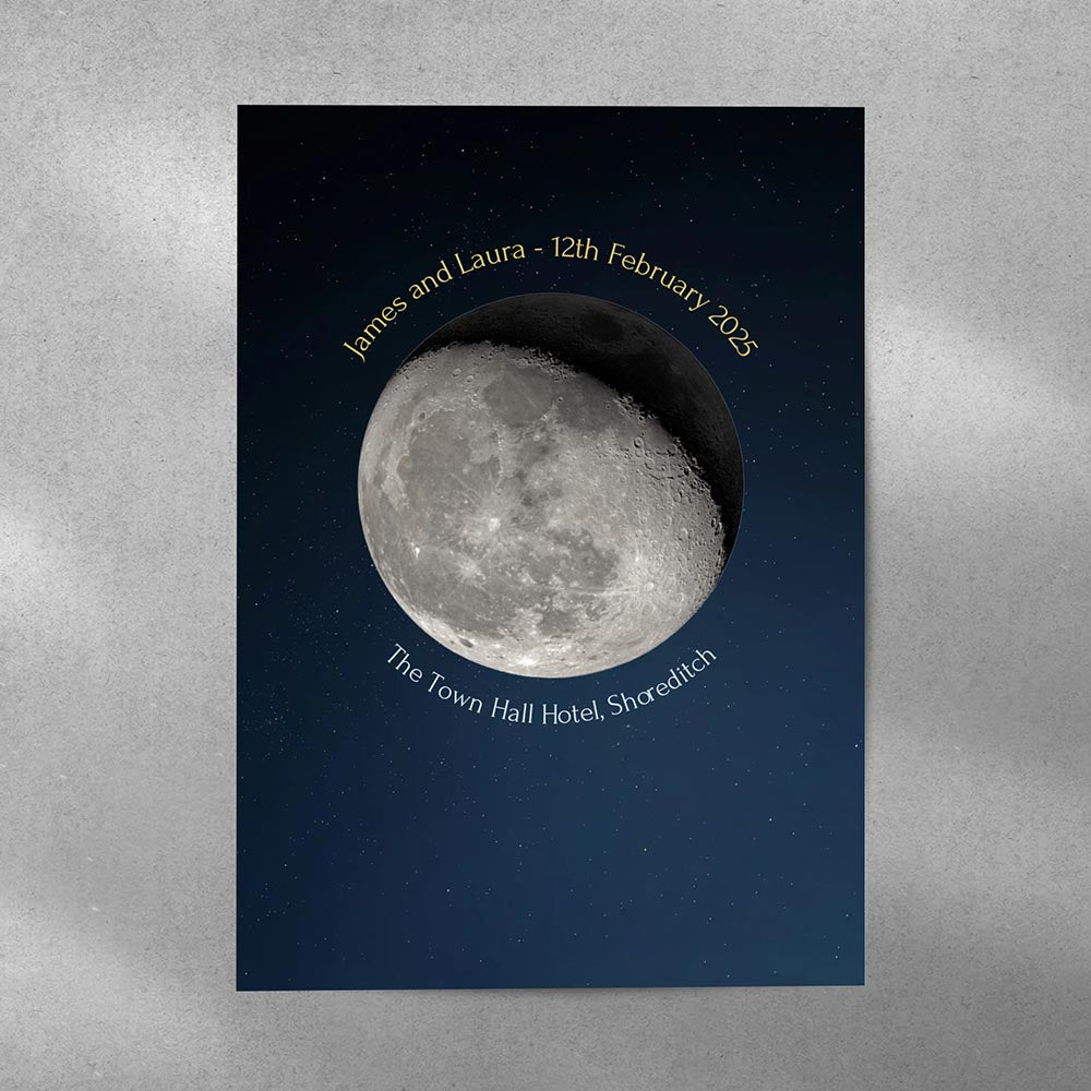 Moon Phase Personalised Art Print