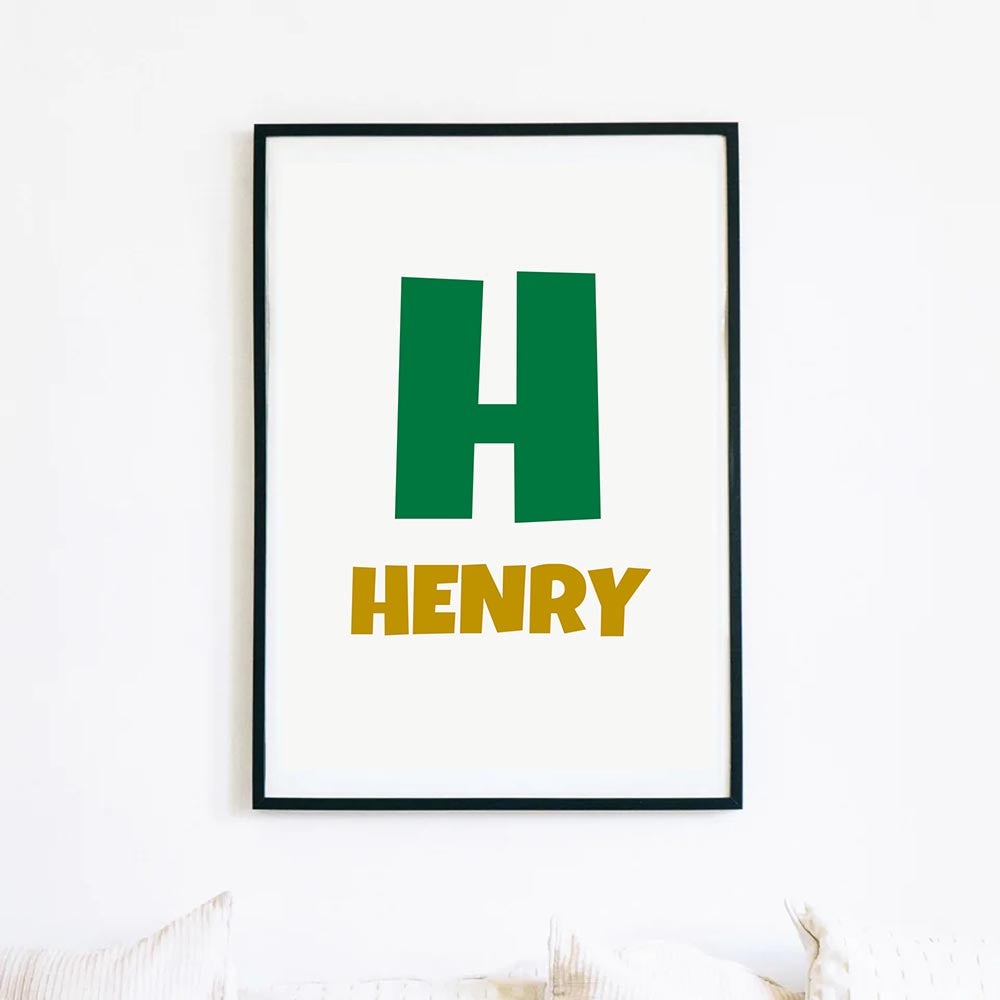 Personalised Name and Initial Art Print