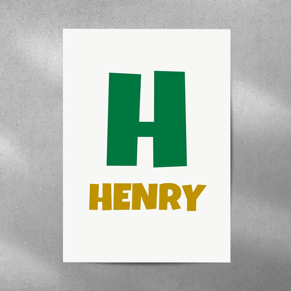 Personalised Name and Initial Art Print