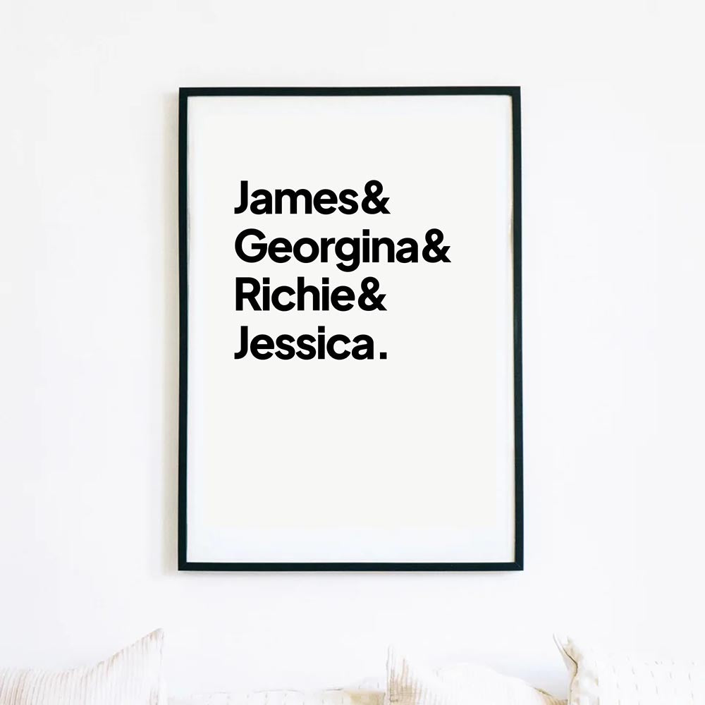 Mother's Day Personalised Names Poster