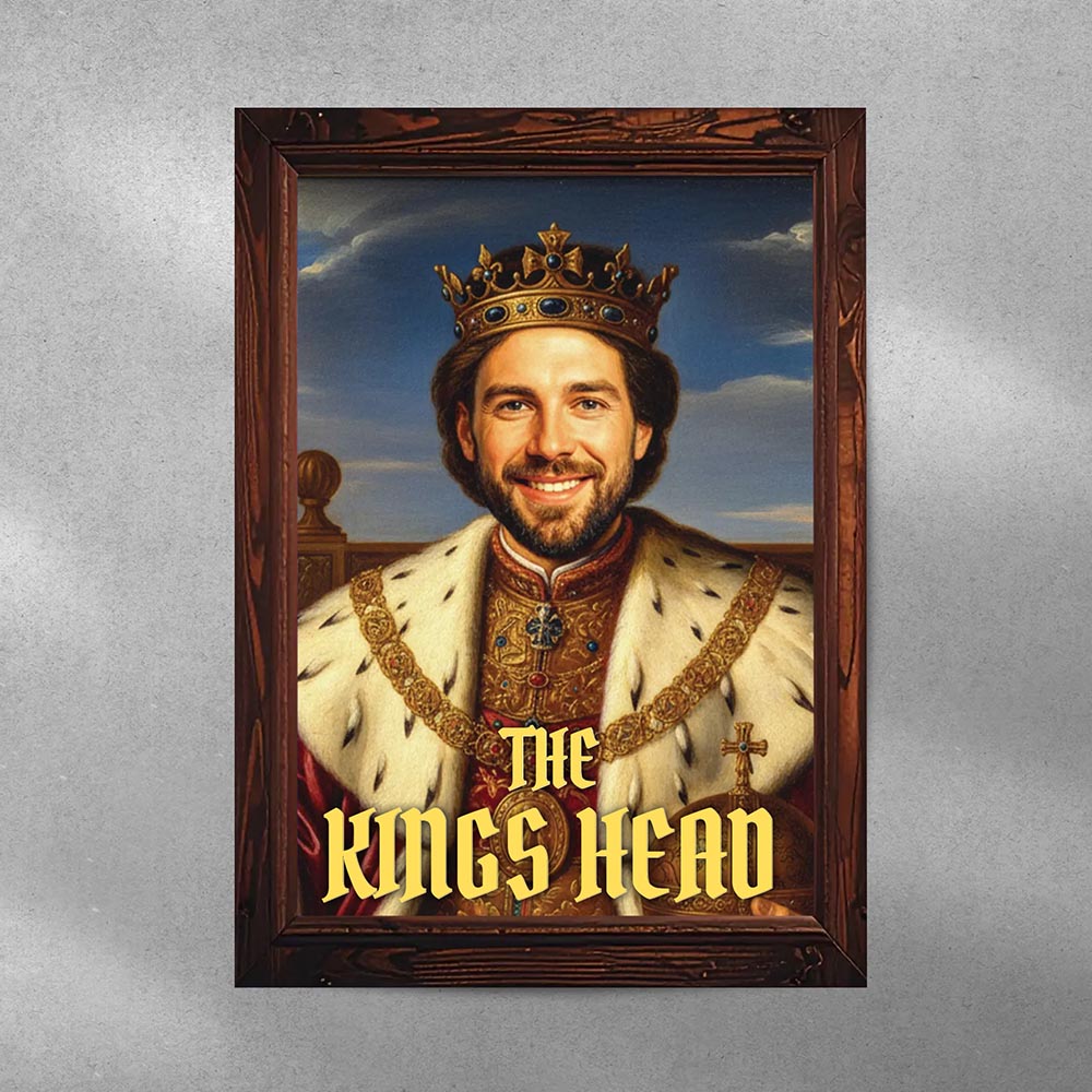 Personalised Classic Pub Sign AI Portrait Poster Art Print