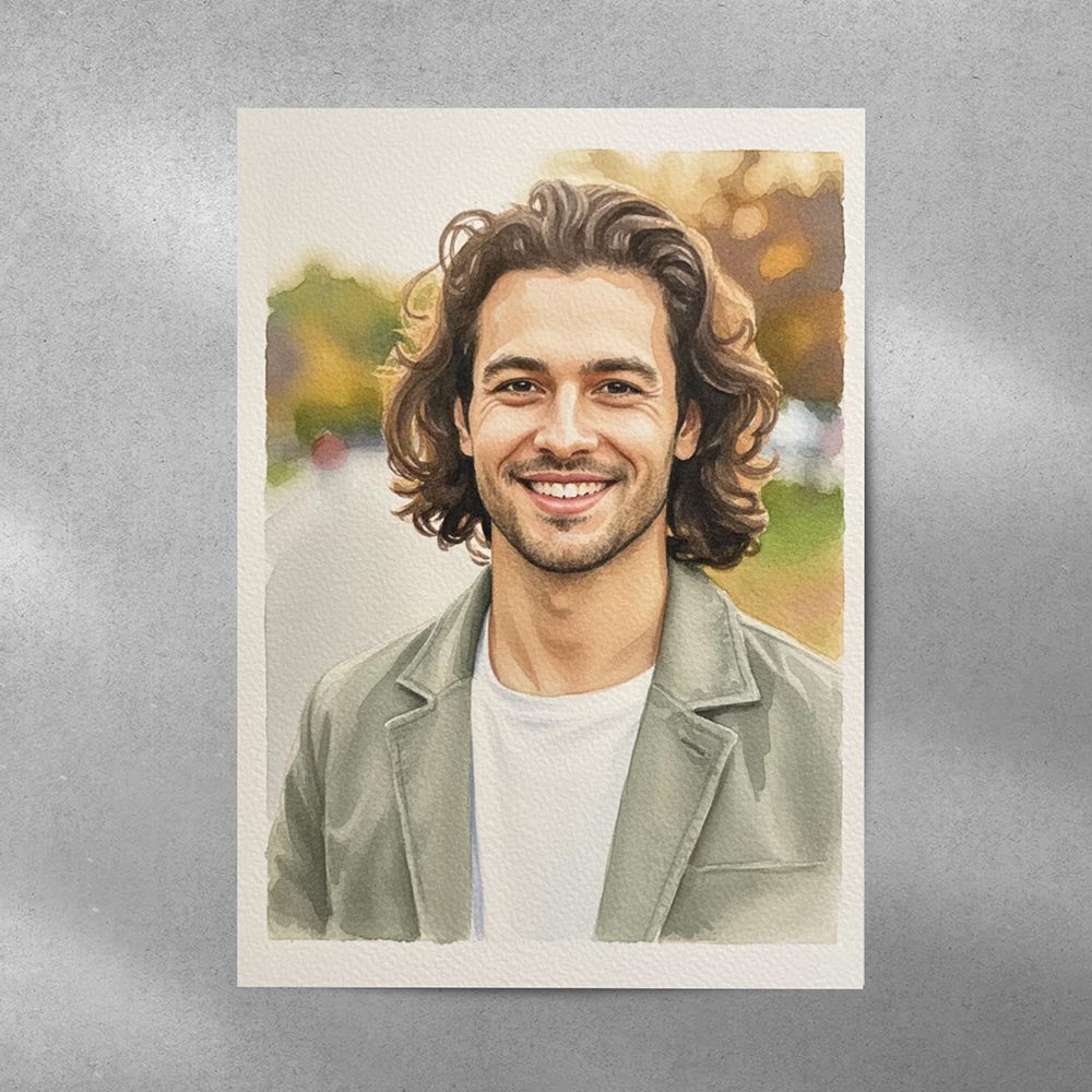 Personalised Watercolour Painting Style Poster Art Print