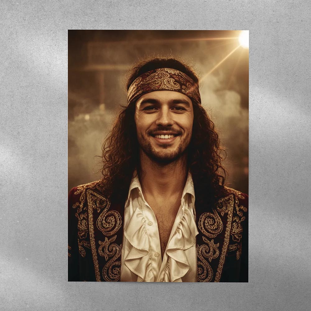 Personalised Male 1970s Icon Poster Art Print