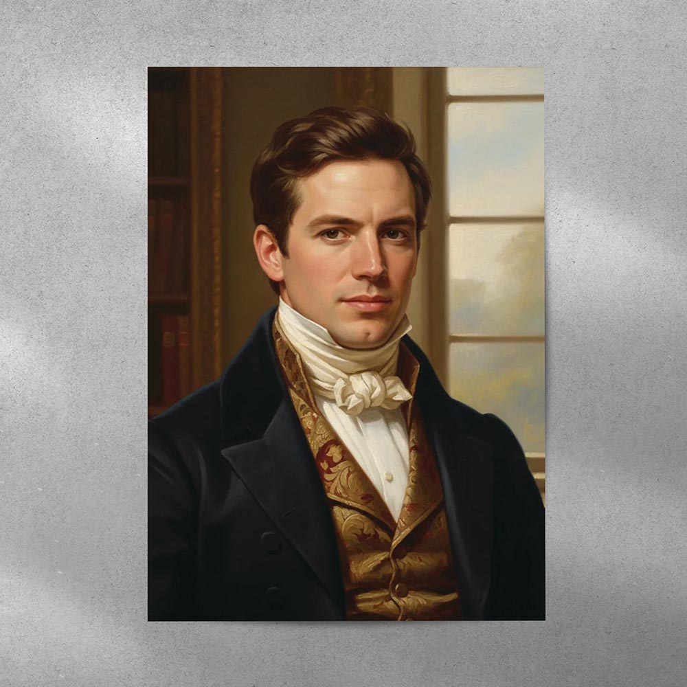 Personalised Regency Nobleman Poster Art Print