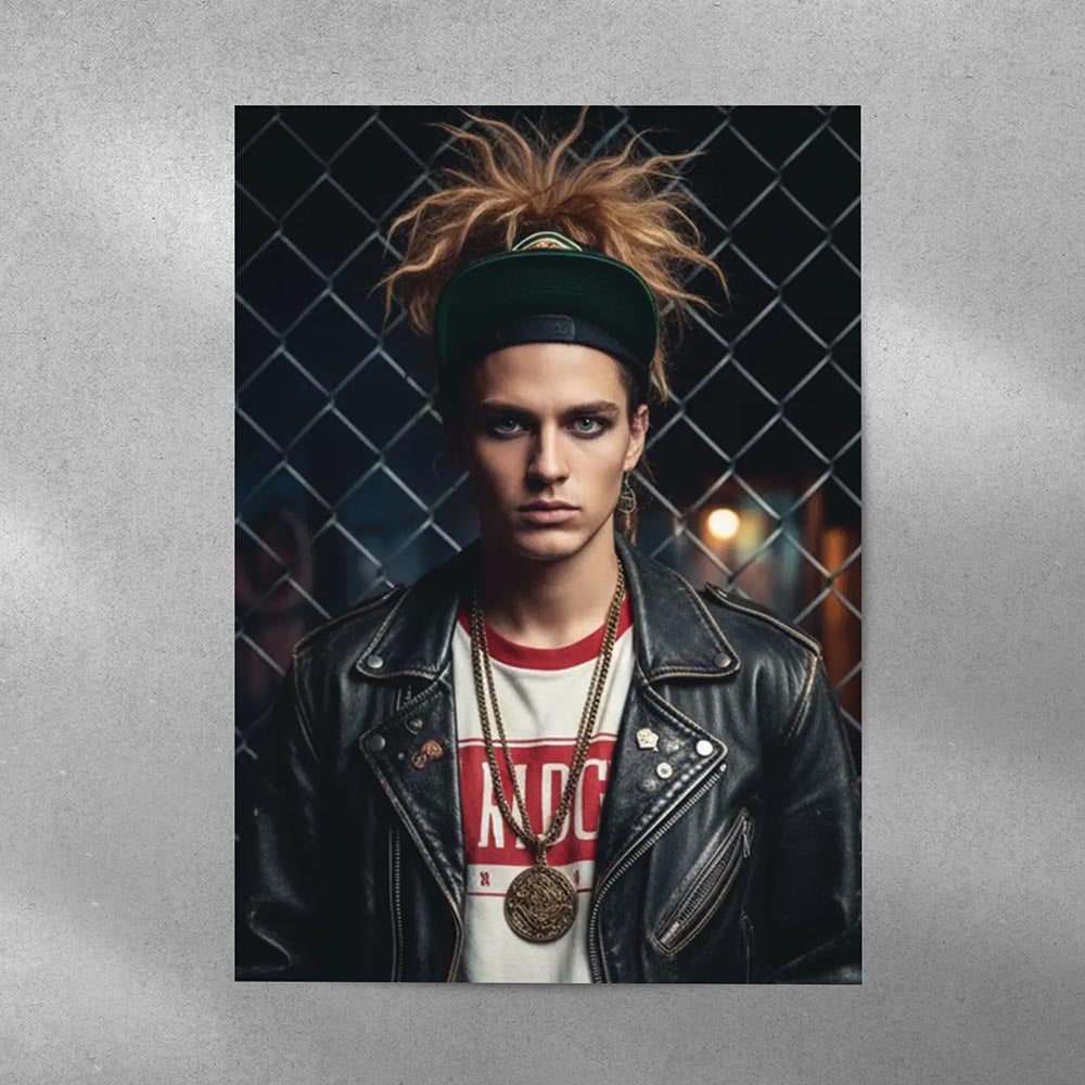 Personalised 80s Rocker Poster Art Print