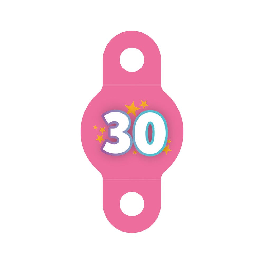 Personalised Printed Birthday Age Straw Toppers 24 pack