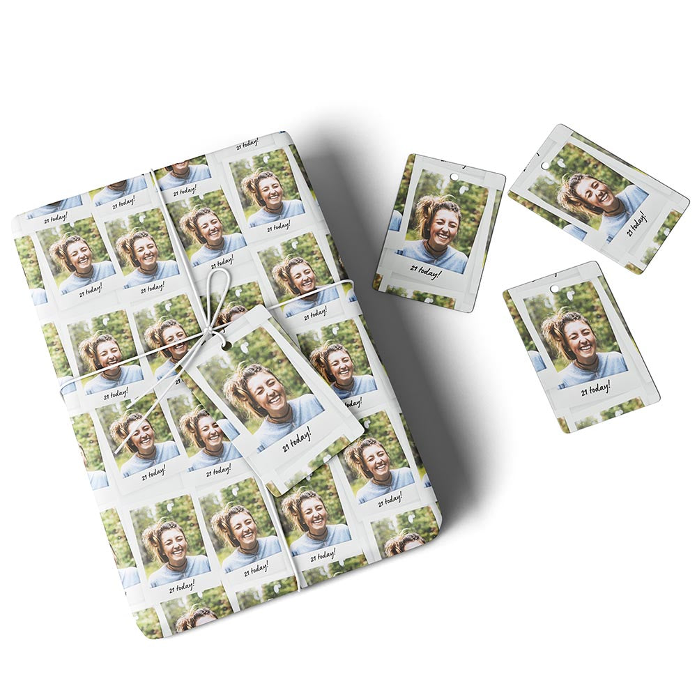 Personalised Instant Photo Style Wrapping Paper