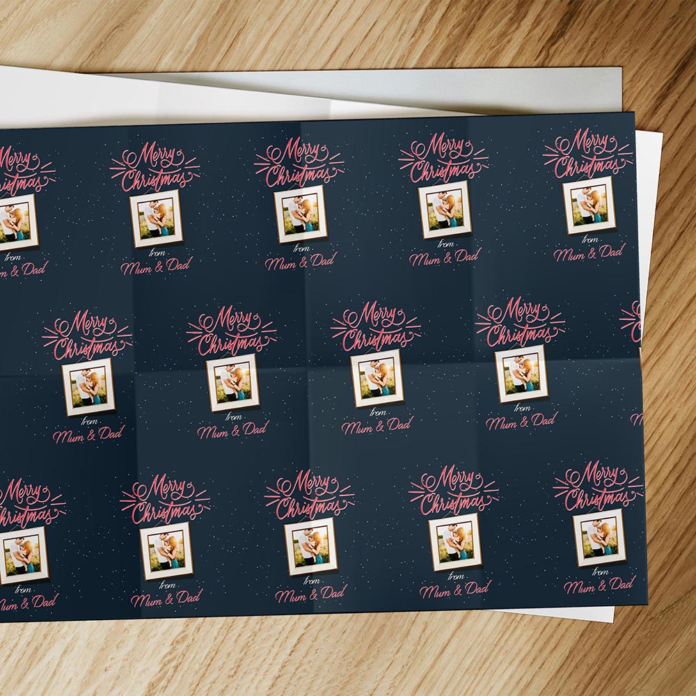 Personalised Family Photo Christmas Wrapping Paper