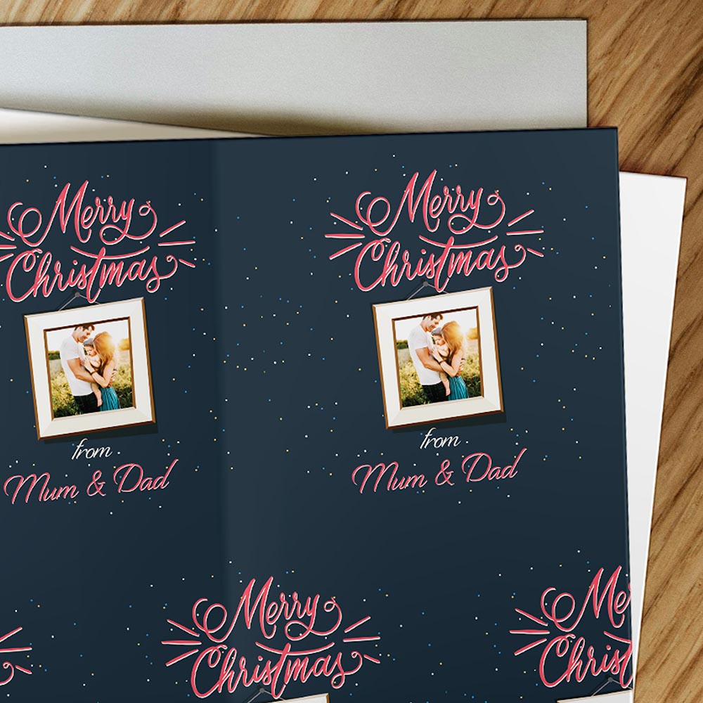 Personalised Family Photo Christmas Wrapping Paper