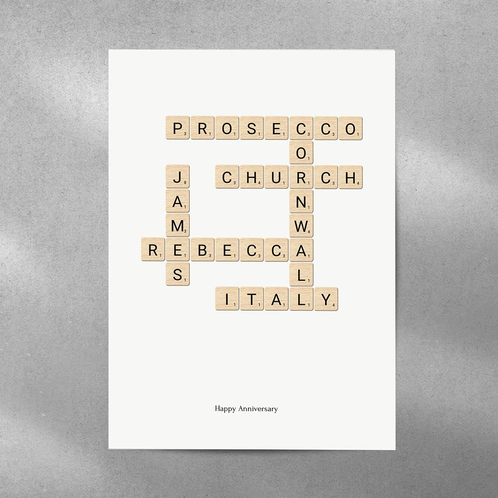 Personalised Word Game Art Print