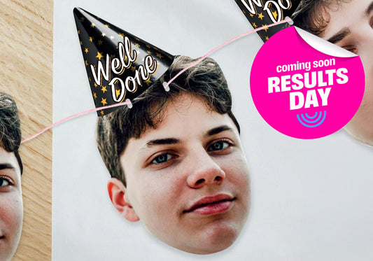 Celebrate Results Day in Style: Custom Photo 'Well Done' Bunting!