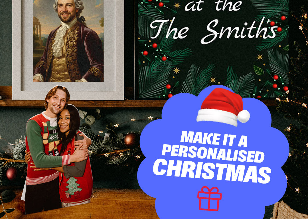 personalised Christmas decorations print