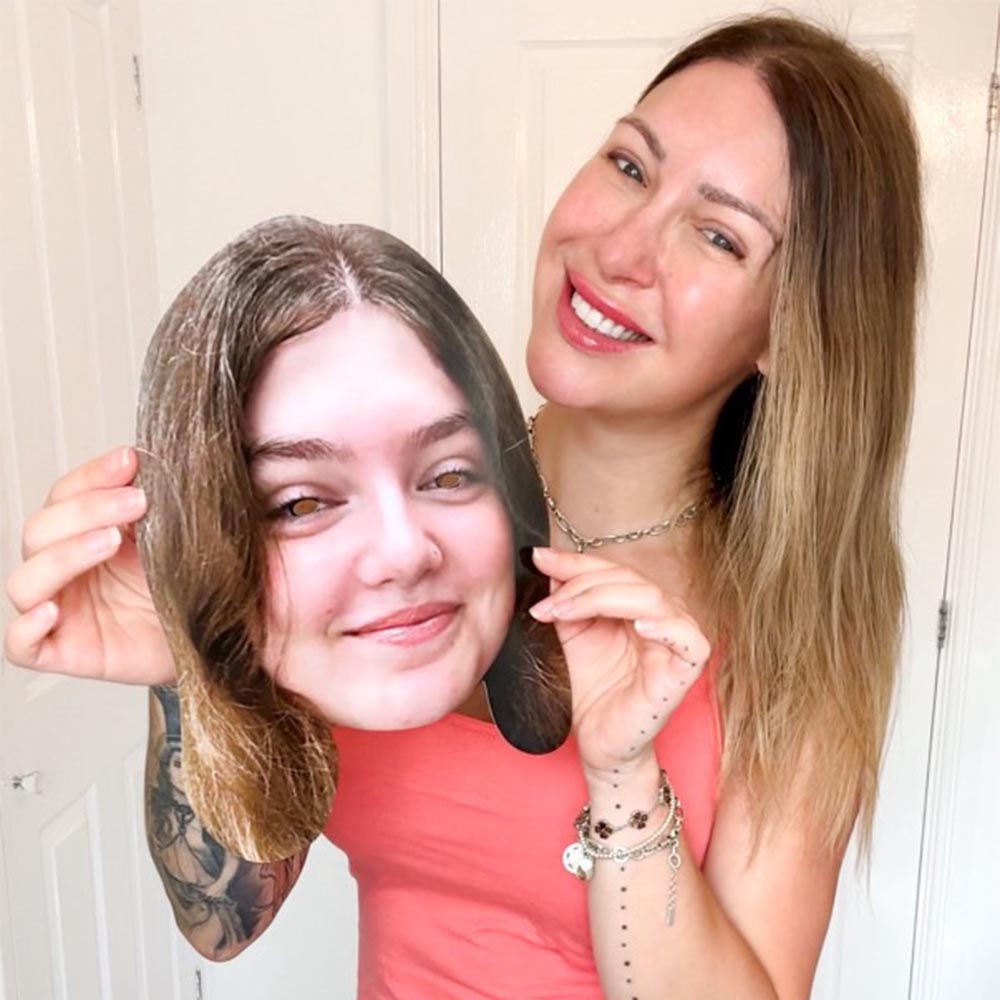 Birthday Party Personalised Face Masks with elastic