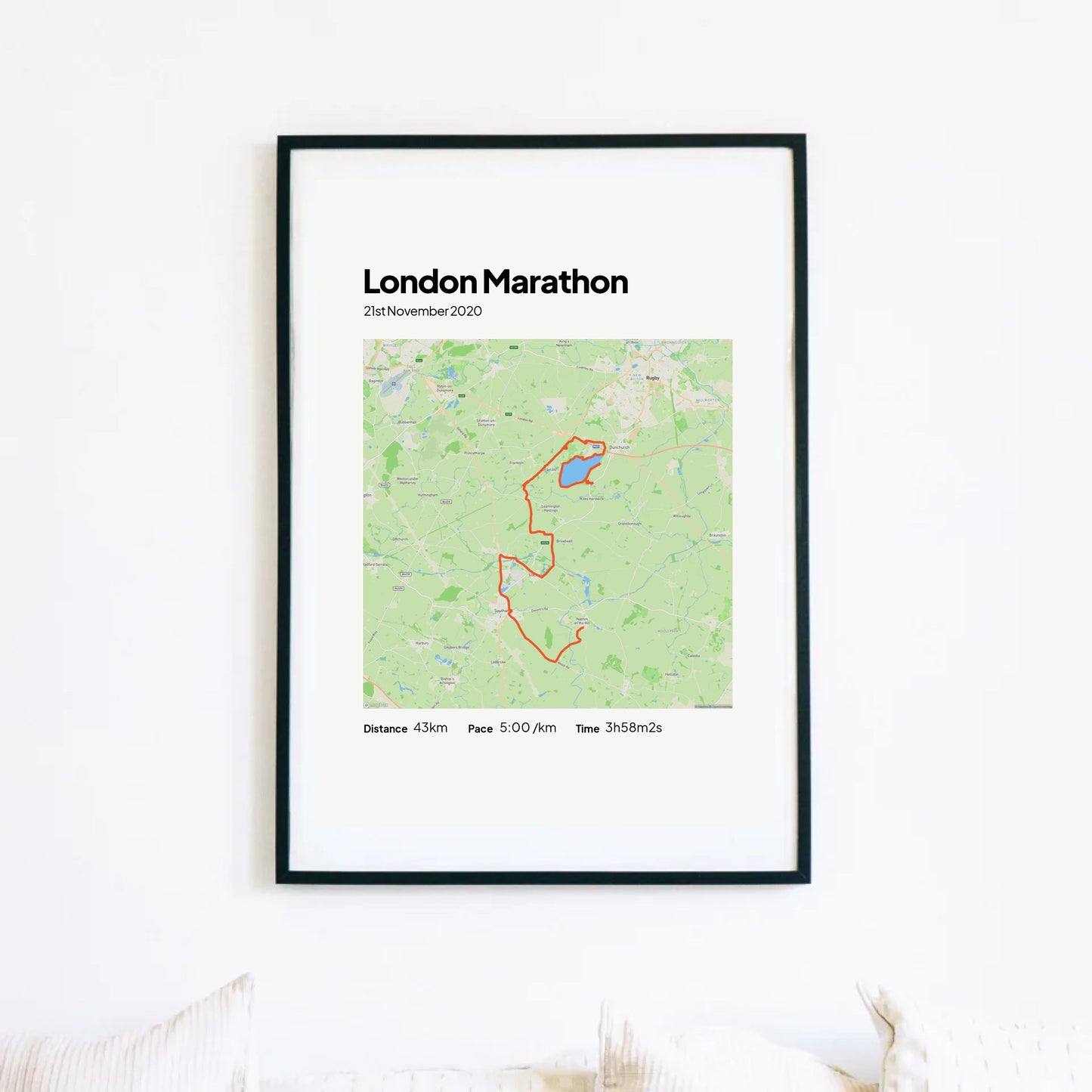 Personalised Running Poster Art Print