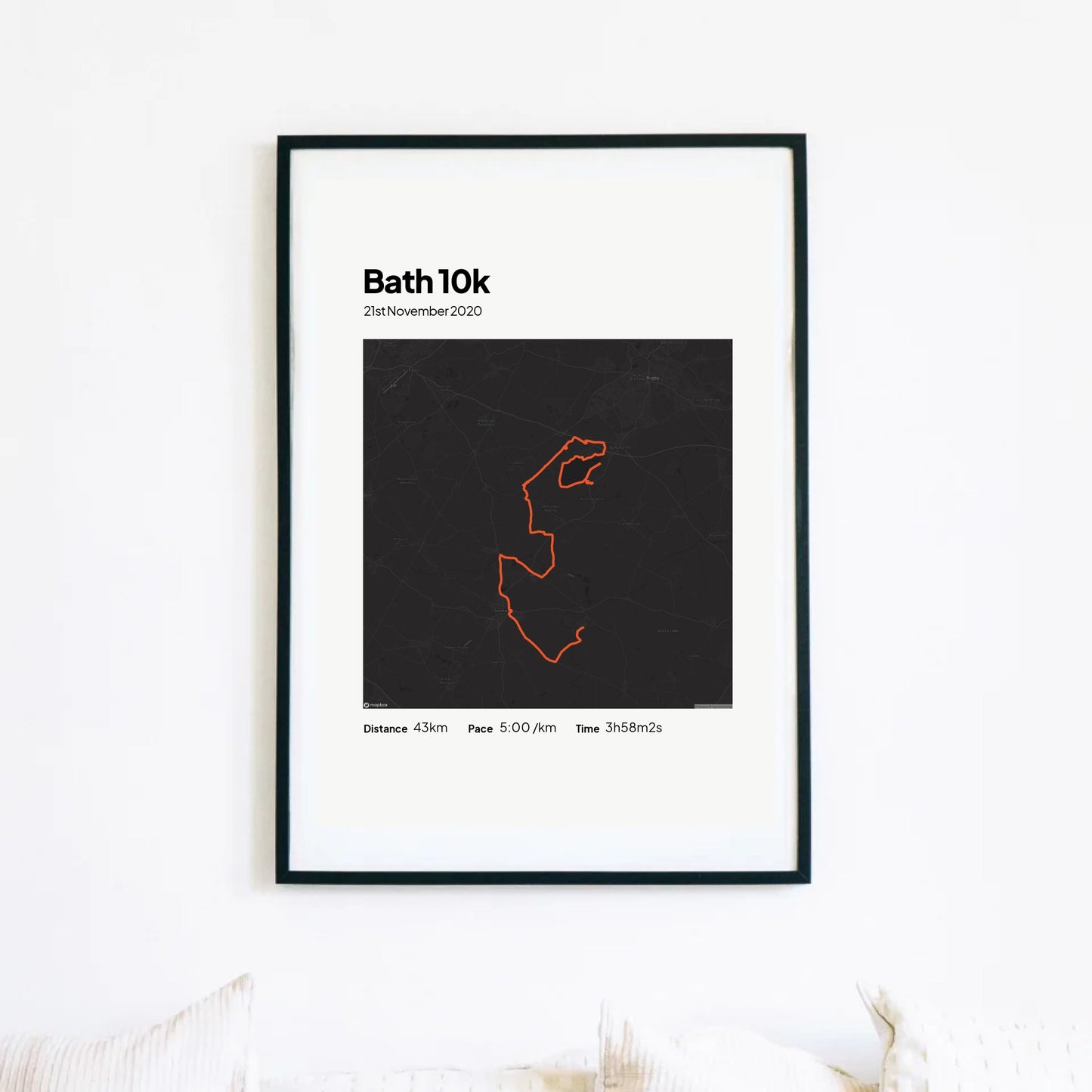 Personalised Running Poster Art Print