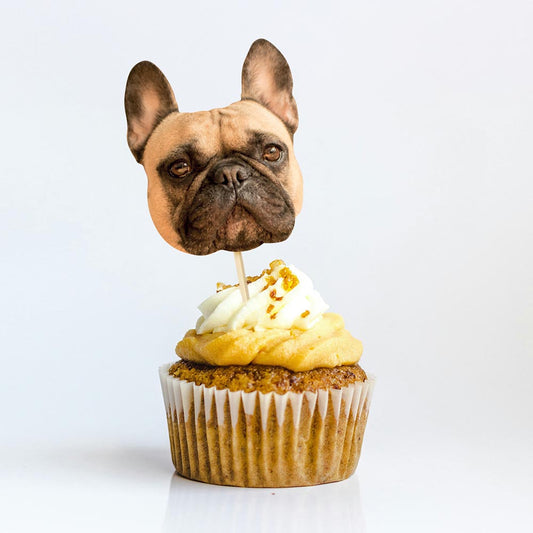 French Bulldog Face Cake Toppers