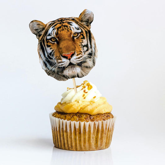 Tiger Face Cake Toppers
