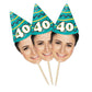 Personalised Photo Birthday Cake Toppers 12 pack