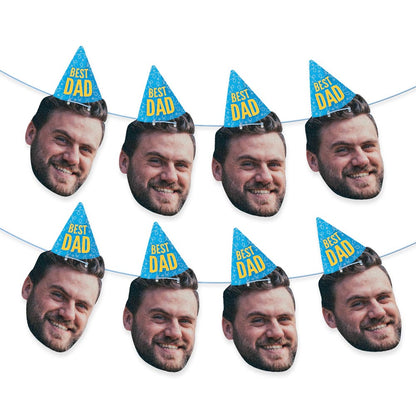 Personalised Father's Day Party Hat Face Bunting