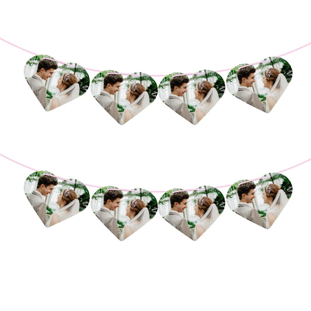 Personalised Photo Bunting Hearts