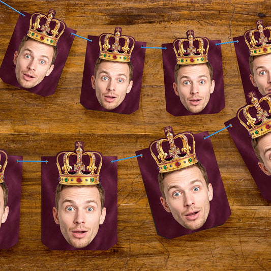 King Personalised Face Bunting