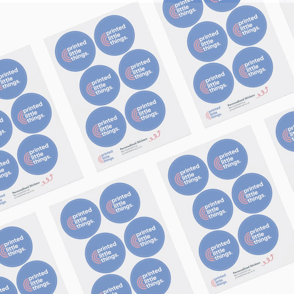Personalised Logo Sticker Sheets | Printed Little Things