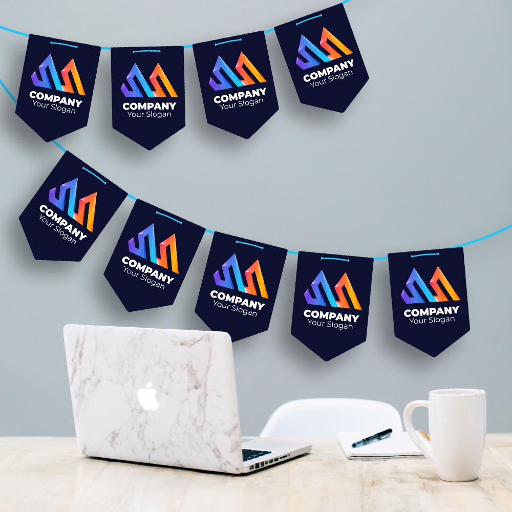 Ready to hang Regular Branded Corporate Bunting
