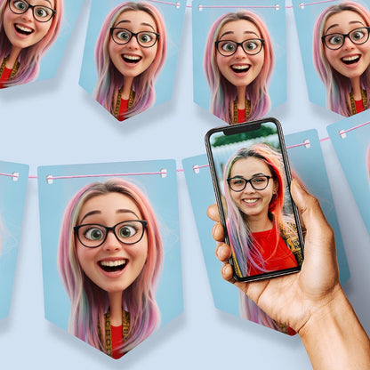 Create your Fun Caricature Portrait Birthday Bunting
