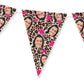 Personalised Leopard Print Triangle Bunting