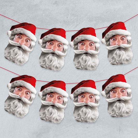 Father Christmas Personalised Face Bunting