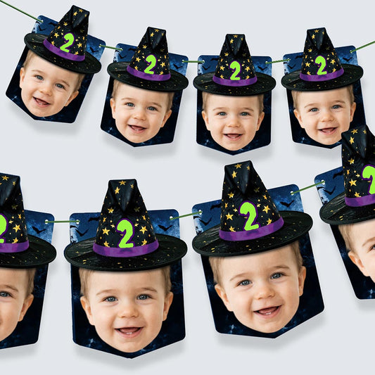 Witches Hat Halloween Face Bunting