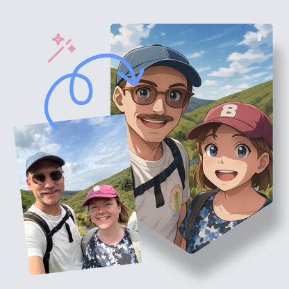Personalised Japanese Anime Style AI Photo Bunting