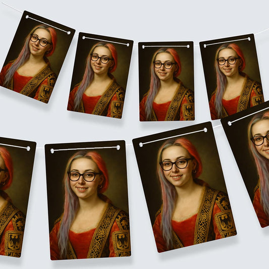 Personalised Royal Masterpiece Style AI Photo Bunting