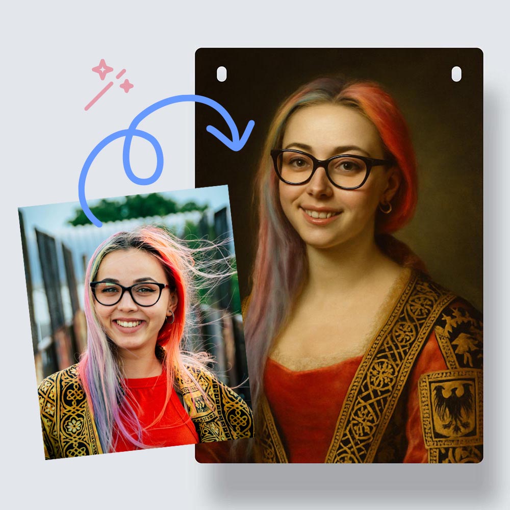 Personalised Royal Masterpiece Style AI Photo Bunting