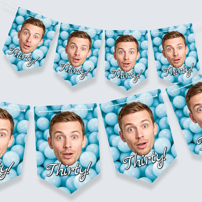 Personalised Birthday Face Balloon themed Bunting