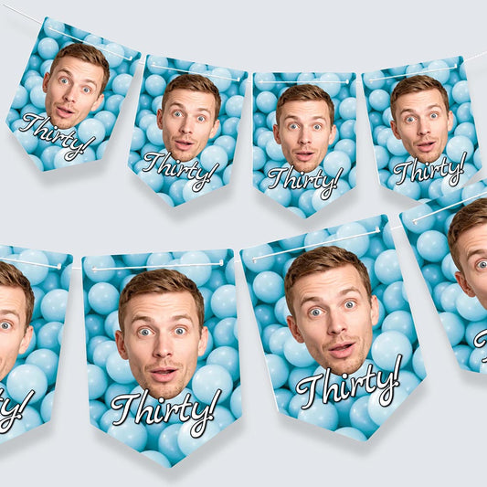 Personalised Birthday Face Balloon themed Bunting